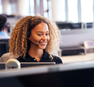 girl at desk